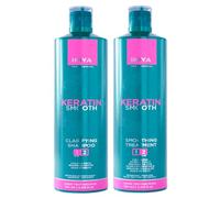 Lissage Brésilien Iniya Keratin Smooth Sans Formol | Kit Lissage Brésilien Kératine, Collagène, Acide Hyaluronique & Protéine | Iniya Professional (2X120ml)