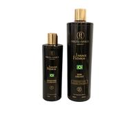 Lissage Premium - Kit Lissage Brésilien 3 en 1 - lisse, hydrate et reconstruit - Sans formol 1000ml de soin lissant + 500ml de shampoing clarifiant