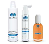 LISSARA - Traitement Anti chute aux Actifs naturels - Stimule la Pousse Des Cheveux - Shampoing Anti Chute 200ml - Lotion 100ml - Serum 50ml - Sans Sulfates Sans Parabens - Fabriqué en France