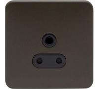 Lisse Ggbl3080Bmb Prise De Courant Simple Non Commutée, Broche Ronde, 5 A, Bronze Moka Avec Insert Noir
