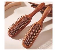 Lisse Peigne en bois massant avec coussin d'air, brosse à cheveux multifonctionnelle et portable, peigne épais convenant aux hommes et aux femmes dénouement(2 pcs)
