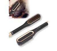 Lisseur à Barbe pour Hommes, Peigne électrique pour Lisser la Barbe pour un Style de Barbe Rapide Brosse à Barbe Chauffante Multifonctionnelle Lissage de la Barbe Brosse Chauffante(EU)