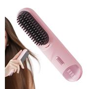 Lisseur À Brosse,Brosse À Cheveux Portable Et Rechargeable Par USB,Peigne Chauffant Rechargeable - Pour Filles Femmes Petite Amie Débutant Maison Voyage Vacances Entreprise École Salon