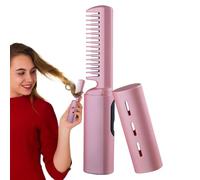 Lisseur à cheveux avec peigne chaud, peigne chaud électrique -Brosse Lissante 3 Temps,Fer à lisser plat sans fil, à friser, brosse chaude pour cheveux lisses instantanés