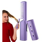 Lisseur à cheveux avec peigne chaud, peigne chaud électrique -Brosse Lissante 3 Temps,Fer à lisser plat sans fil, à friser, brosse chaude pour cheveux lisses instantanés