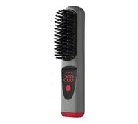 Lisseur à cheveux - Brosse à lisser portable rechargeable et sans fil céramique à 4 niveaux, Peigne de style avec contrôle de la chaleur avec écran LED, outil de toilettage
