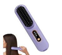Lisseur À Cheveux Chauffant, Répartition Uniforme De La Chaleur, 20 X 4,2 Cm, Brosse À Cheveux Chauffante Portable, Peigne À Lisser Sans Fil En Céramique, Double Protection De Sécurité, Pour Femmes Et