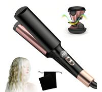 Lisseur à cheveux en céramique avec tourmaline et fonction bouclage - 5 réglages de température jusqu'à 200°C - Compact, doux et parfait comme cadeau ABS