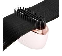 Lisseur À Cheveux - Peigne En Fer Professionnel Rechargeable, Contrôle De La Température À 2 Vitesses, Mini Outil De Coiffure De Taille Voyage | Brosse À Friser En Fer Plat Portable Pour Cheveux Court