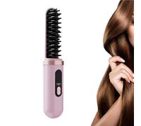 Lisseur à Cheveux Portable | Affichage LED Portable Sans Fil Boucleur Outil Coiffage | Brosse Lissante Chaude pour Femme,Pour Vacances Déplacements Quotidien Utilisation en Voyage