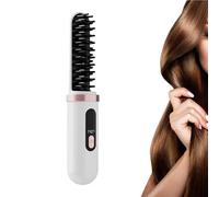 Lisseur à Cheveux Portable | Chauffage Rapide Écran LED Outil de Lissage Sans Fil,Styler Brosse Boucleur 2 en 1 - pour Utilisation Quotidienne, Vacances et Déplacements