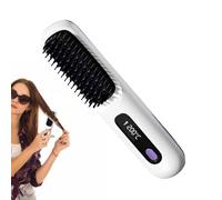 Lisseur à cheveux portable, lisseur à peigne chaud,Brosse à lisser les cheveux sans fil rechargeable Brosse à cheveux électrique - Brosse à cheveux chauffante à chauffage rapide, outils de coiffure, p