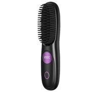 Lisseur à cheveux sans fil, brosse à lisser sans fil, 3 réglages de température et affichage LED, brosse lisser rechargeable pour un rendu lisse et brillant, chargement USB portable