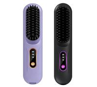 Lisseur À Cheveux Sans Fil - Lisseur À Cheveux Chauffant En Céramique - Nouveau Modèle 2026 Avec Affichage De La Température Et 3 Modes Réglables | Brosse Lissante Portable Sans Dommage Pour Femmes, F