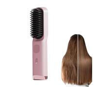 Lisseur à cheveux sans fil,Peigne à LCD Rechargeable avec 4 Températures,Brosse lissante portable, pour onduler et boucler - Pour Femmes Filles Cheveux Longs Courts Fins Épais À Domicile Bureau Voyage
