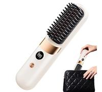 Lisseur À Cheveux Sans Fil - Peigne À Lisser Portable, Peigne À Lisser Avec 4 Modes De Chaleur Réglables | Peignes Chauffants Portables Pour Les Types De Cheveux Et Barbes, Adaptés Aux Voyages, A