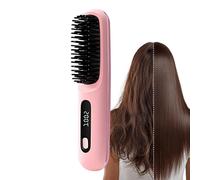 Lisseur À Cheveux Sans Fil - Peigne Chauffant Intelligent, Outil Pour Cheveux En Fer Plat | Accessoire De Coiffure Pour Salon De Beauté Et Voyage À Domicile, Kit De Soins Capillaires Pour Chambre À Co