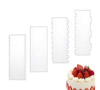 Lisseur à Gâteau, Racloir Double Face Épais Lavable Au Lave-Vaisselle, Lisseur À Gâteau En Acrylique, Pour Décoration Glaçage Au Beurre, Pour Passionnés Pâtisserie, Débutants