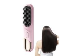Lisseur à sans fil - Brosse à rechargeable - Fer à lisser sans fil à 4 réglages de température | Pour femmes hommes courts longs bouclés ondulés voyage plage ma