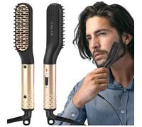 Lisseur Barbe, Brosse Lissante Multifonctionnel Peigne Chauffante Température Réglable Anti-Brûlure Peigne Lissant Barbe