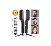 Lisseur barbe cheveux, fer plat homme, modes de température multifonction 3 en 1, noir Noir