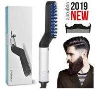 Lisseur Barbe Multifonctionnel, Lisseur Barbe et Cheveux Homme, Rapide Lisseur de Barbe Peigne,Aplatir Côté Redresser Cheveux