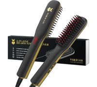Lisseur Barbe Pour Hommes,Peigne À Lisser Anti-Brûlure,Brosse À Lisser Chauffante En Céramique Et Ionique,Affichage Led À Température Réglable ¿/ ¿,Double Tension Pour Les Voyages Et La Maison