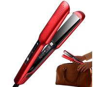 Lisseur Boucleur 4 Réglages De Température Onduleur Style Coiffeur | Avec Ions Négatifs Soin Cheveux Lisseur Et Boucleur pour Hôtel Dortoir Cheveux Courts et Longs Hommes Femmes Dames