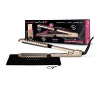 Lisseur Boucleur Professionnel 2 en 1 XCURLER - Plaques Fines en Céramique - 5 Températures - Extérieur Incurvé & Chauffant,Boucles