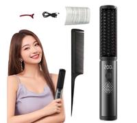 Lisseur Brosse | Fer à Lisser | 4 Niveaux De Température Protection Brûlures Chauffage Rapide Cheveux Lisses Brillants Réduction Frisottis Maison Voyage Femmes