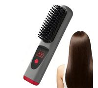 Lisseur Brushing Cheveux Sans Fil - Peigne Céramique Rechargeable Portable 4 Niveaux avec Affichage LED - Lisseur Voyage Compact - Pour Voyage Brushing Vacances Fête Salon Maison Mariage Noces Spa Soi