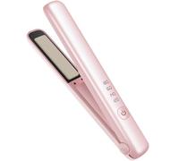 Lisseur Cheveux, Fer à Lisser Boucleur 2 en 1 Plaques de Céramique Tourmaline Professionnel Fer à Lisser en Revêtement Ceramic ave Température 4 Niveaux pour Boucler et Lisser les Cheveux (Pink)