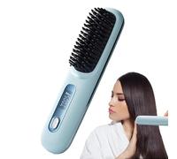 Lisseur De Cheveux | Brosse Lisseuse Sans Fil | 3 Niveaux De Chaleur Céramique Pour Coiffage Domestique Voyage Plage Salon Cheveux Secs Et Mouillés