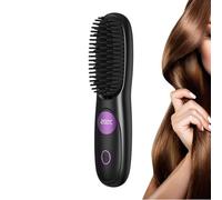 Lisseur de Cheveux,Peigne Anti-Brûlure Sans Fil Rechargeable Par USB | Peigne de Coiffure en Céramique,pour Voyage Brushing Professionnel Vacances Fêtes Salon Maison Mariage Fête de la Mariée Été
