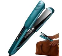Lisseur Et Boucleur 4 Réglages De Température Onduleur Style Coiffeur | Avec Soin Ionique Combo Lisseur Boucleur pour Hôtel Dortoir Cheveux Courts et Longs Hommes Femmes Dames