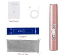 Lisseur et fer à friser portable, batterie 5000 mAh, chauffage rapide, or rose
