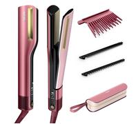 Lisseur et sèche-cheveux 2 en 1 - SHARK - SilkiPro HT401EUPK - Rose - 1000W - 3 peignes Silki