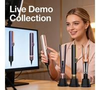 Lisseur et sèche-linge 2 en 1 à air froid/chaud, écran LCD et fer à coiffer Ion Tech EU pink