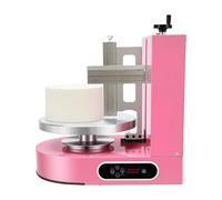 Lisseur Gateau Patisserie réglable - Machine à Gateau 4-16 pouces, machine a lisser layer cake à faible bruit, plateau tournant, grattoir, vitesse 25-320 tr/min(Pink)