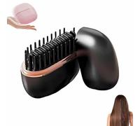 Lisseur Glambrush Mini,Peigne Lisseur 2 En 1 Sans Fil,Brosse Chauffante Portable Rechargeable Usb,Chauffe Rapide En 30 Secondes,ContrôLe Intelligent De La TempéRature à 3 Vitesses(A)