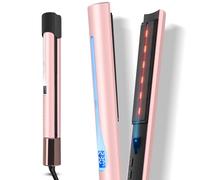 Lisseur Infrarouge Ionique, PARWIN PRO BEAUTY 2 en 1 Fer à Friser et à Lisser, Thérapie Infrarouge et Ionique, Effet Anti-Frisottis et Brillance, 14 Réglages de Température 100-230℃ ROSE