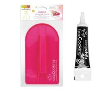 Lisseur pâte à sucre + Stylo de glaçage noir Scrapcooking