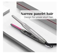 Lisseur professionnel pour les cheveux courts, fer plat, 2 en 1, cheveux LED, en céramique, pour barbe, bouclage