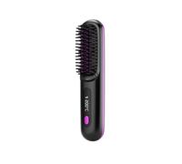 Lisseur Sans Fil Hair Pro, Brusheo Hair Pro Fer a Lisser, 2 en 1 Brosse Lissante pour Cheveux Sans Fil, Fer à Lisser à ions négatifs avec 3 températures (Noir)
