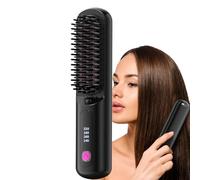 Lisseur Sans Fil | Peigne Intégré Pour Cheveux Lisses | Lisseur Rechargeable 4 Températures Ajustables Pour Femmes Maison Voyage Bouclage Adolescentes