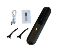 Lisseur sans fil, petits lisseurs de cheveux,Brosse de lissage léger - Température réglable chauffage rapide coiffure peigne brosses à cheveux à air chaud