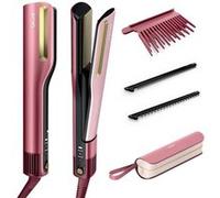 Lisseur + Sèche-cheveux tout-en- un Shark SilkiPro Straight, avec étui de rangement résistant à la chaleur - Quartz Rose Quartz rose | HT401EUPK | par SharkNinja