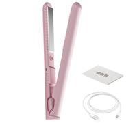 Lisseur USB - Fer à Lisser Sans Fil Fer à Boucler Fer à Boucler Portable 2 en 1 Outil de Soin des Cheveux de Voyage, Chauffage Rapide Kit de Fer à Boucler en Céramique pour Femmes Filles Maison