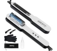 Lisseur Vapeur Brosse Lissante Pour Cheveux, Lisseur Cheveux Fer A Lisser Peigne Chauffant 2-En-1, Steampod Hydro-Ionique En