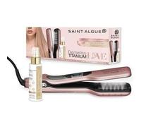 Lisseur vapeur - SAINT ALGUE - Coffret Premium Demeliss TITANIUM LOVE - Coloris Exclusif + Soin Kératine 100ml - Lissage Intense